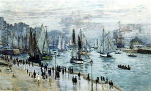 Barcos de pesca saliendo del puerto, Le Havre de Claude Monet